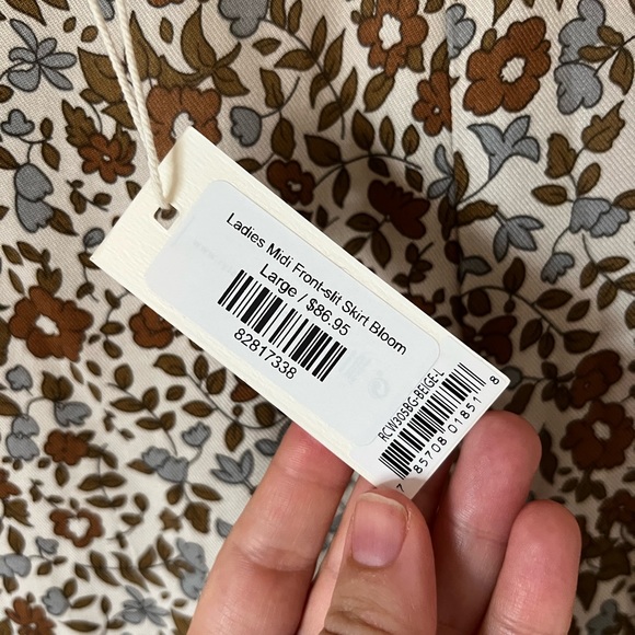 Rylee + Cru Ladies MIDI front-slit skirt bloom - Picture 3 of 4